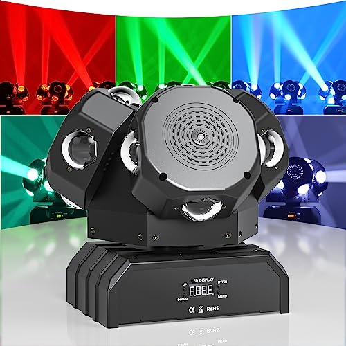 WZYBUTA 180W Moving Head LED Beam Bühnenlicht dmx512 Discolicht Partylicht RGBW Stroboskoplicht für DJ Bars Partykeller Club Disco Beleuchtung Lichttechnik von WZYBUTA