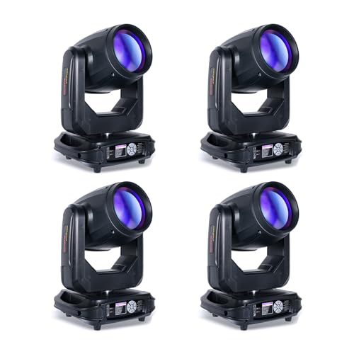 WZYBUTA Bühnenlicht, 295 W, 8500 K, Lichtspiele, Beam Moving Head 17 GB, 15 Farben, Projektor für DJ, Club, Bar, Disco, Abend, Party (4 Stück) von WZYBUTA