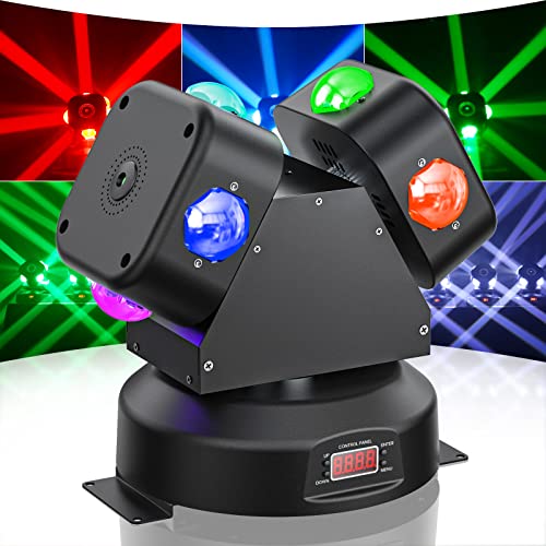 WZYBUTA Moving Head LED 120W Beam Bühnenlicht DMX512 Partylicht RGBW Discolichter Stroboskoplicht für DJ Bars Partykeller Club Lichteffekte Bühnentechnik von WZYBUTA