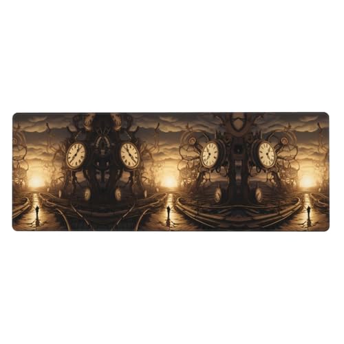 Bedrucktes extra großes Mauspad mit Zeituhr, 30,5 x 80 cm, für Büro, Gaming und Lernen, langlebig, bequem und umweltfreundlich Bedrucktes extra großes Mauspad mit Zeituhr, 30,5 x 80 cm, für Büro, Gaming und Lernen, langlebig, bequem und umweltfreundlich von WZYWHJ