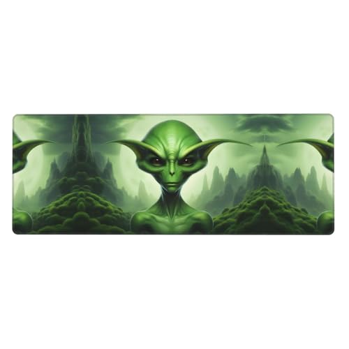 Extra großes Mauspad mit Alien-Muster, 30,5 x 80 cm, für Büro, Gaming und Lernen, langlebig, bequem und umweltfreundlich Extra großes Mauspad mit Alien-Muster, 30,5 x 80 cm, für Büro, Gaming und Lernen, langlebig, bequem und umweltfreundlich von WZYWHJ