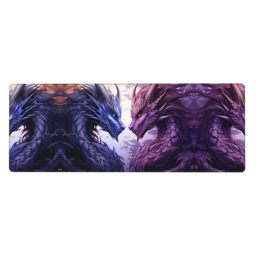 Extra großes Mauspad mit Drachen-Motiv, 30,5 x 80 cm, für Büro, Gaming und Lernen, langlebig, bequem und umweltfreundlich, Violett Extra großes Mauspad mit Drachen-Motiv, 30,5 x 80 cm, für Büro, Gaming und Lernen, langlebig, bequem und umweltfreundlich, Violett von WZYWHJ