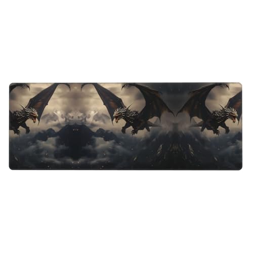 Extra großes Mauspad mit Drachen-Motiv, 30,5 x 80 cm, für Büro, Spielen und Lernen, langlebig, bequem und umweltfreundlich Extra großes Mauspad mit Drachen-Motiv, 30,5 x 80 cm, für Büro, Spielen und Lernen, langlebig, bequem und umweltfreundlich von WZYWHJ