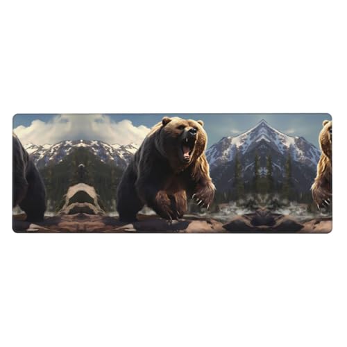 Extra großes Mauspad mit Grizzlybären-Muster, 30,5 x 80 cm, für Büro, Gaming und Lernen, langlebig, bequem und umweltfreundlich Extra großes Mauspad mit Grizzlybären-Muster, 30,5 x 80 cm, für Büro, Gaming und Lernen, langlebig, bequem und umweltfreundlich von WZYWHJ