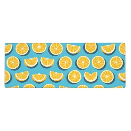Extra großes Mauspad mit Zitronenkeilen, 30,5 x 80 cm, für Büro, Gaming und Lernen, langlebig, bequem und umweltfreundlich Extra großes Mauspad mit Zitronenkeilen, 30,5 x 80 cm, für Büro, Gaming und Lernen, langlebig, bequem und umweltfreundlich von WZYWHJ