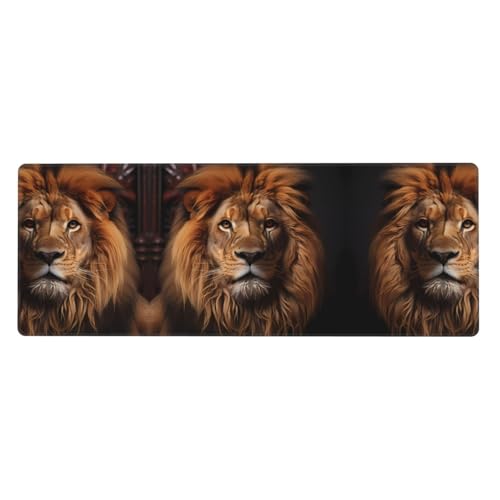 Mauspad mit Aufdruck "The Lion's Gaze", extra groß, 30,5 x 80 cm, für Büro, Gaming und Lernen, langlebig, bequem und umweltfreundlich Mauspad mit Aufdruck "The Lion's Gaze", extra groß, 30,5 x 80 cm, für Büro, Gaming und Lernen, langlebig, bequem und umweltfreundlich von WZYWHJ