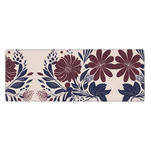 Mauspad mit Blumenmuster, extra groß, 30,5 x 80 cm, für Büro, Gaming und Lernen, langlebig, bequem und umweltfreundlich Mauspad mit Blumenmuster, extra groß, 30,5 x 80 cm, für Büro, Gaming und Lernen, langlebig, bequem und umweltfreundlich von WZYWHJ