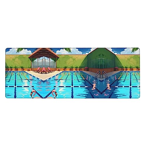 Mauspad mit Flamingo- und Schwimmbad-Muster, extra groß, 30,5 x 80 cm, für Büro, Spielen und Lernen, langlebig, bequem und umweltfreundlich Mauspad mit Flamingo- und Schwimmbad-Muster, extra groß, 30,5 x 80 cm, für Büro, Spielen und Lernen, langlebig, bequem und umweltfreundlich von WZYWHJ