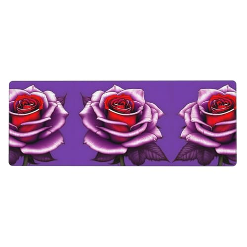 Mauspad mit Fuchsia-Rosen-Druck, extra groß, 30,5 x 80 cm, für Büro, Gaming und Lernen, langlebig, bequem und umweltfreundlich Mauspad mit Fuchsia-Rosen-Druck, extra groß, 30,5 x 80 cm, für Büro, Gaming und Lernen, langlebig, bequem und umweltfreundlich von WZYWHJ