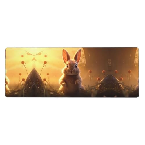 Mauspad mit Kaninchen-Hintergrundmuster, extra groß, 30,5 x 80 cm, für Büro, Spielen und Lernen, langlebig, bequem und umweltfreundlich Mauspad mit Kaninchen-Hintergrundmuster, extra groß, 30,5 x 80 cm, für Büro, Spielen und Lernen, langlebig, bequem und umweltfreundlich von WZYWHJ