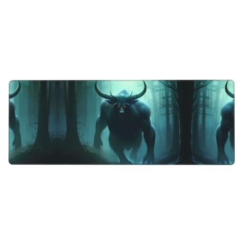 Mauspad mit Kuhhörnchen-Motiv, extra groß, 30,5 x 80 cm, für Büro, Gaming und Lernen, langlebig, bequem und umweltfreundlich von WZYWHJ