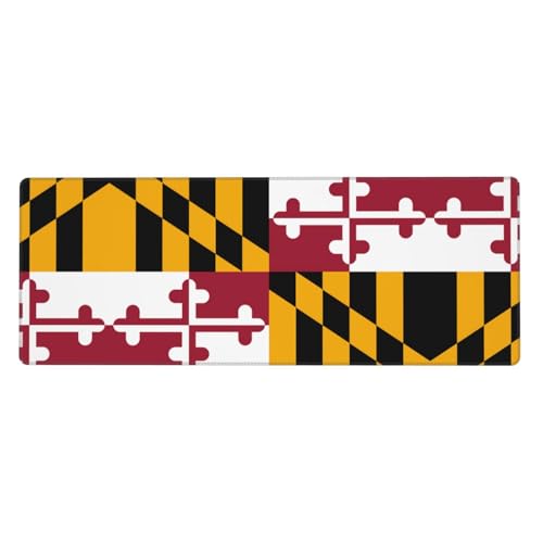 Mauspad mit Maryland-Staatsflaggen-Muster, extra groß, 30,5 x 80 cm, für Büro, Gaming und Lernen, langlebig, bequem und umweltfreundlich Mauspad mit Maryland-Staatsflaggen-Muster, extra groß, 30,5 x 80 cm, für Büro, Gaming und Lernen, langlebig, bequem und umweltfreundlich von WZYWHJ