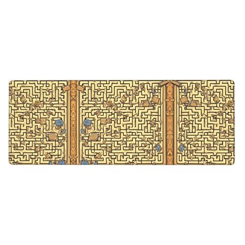 Mauspad mit Schatzlabyrinth-Druck, extra groß, 30,5 x 80 cm, für Büro, Gaming und Lernen, langlebig, bequem und umweltfreundlich Mauspad mit Schatzlabyrinth-Druck, extra groß, 30,5 x 80 cm, für Büro, Gaming und Lernen, langlebig, bequem und umweltfreundlich von WZYWHJ