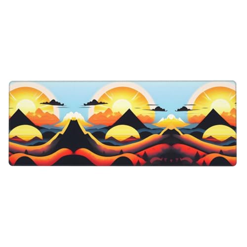 Mauspad mit Sonnenaufgang und Bergdruck, extra groß, 30,5 x 80 cm, für Büro, Gaming und Lernen, langlebig, bequem und umweltfreundlich Mauspad mit Sonnenaufgang und Bergdruck, extra groß, 30,5 x 80 cm, für Büro, Gaming und Lernen, langlebig, bequem und umweltfreundlich von WZYWHJ