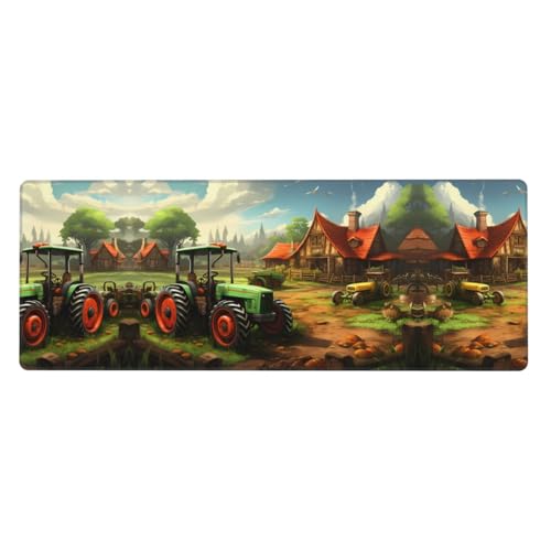 Mauspad mit Traktor-Farm-Muster, extra groß, 30,5 x 80 cm, für Büro, Spielen und Lernen, langlebig, bequem und umweltfreundlich Mauspad mit Traktor-Farm-Muster, extra groß, 30,5 x 80 cm, für Büro, Spielen und Lernen, langlebig, bequem und umweltfreundlich von WZYWHJ