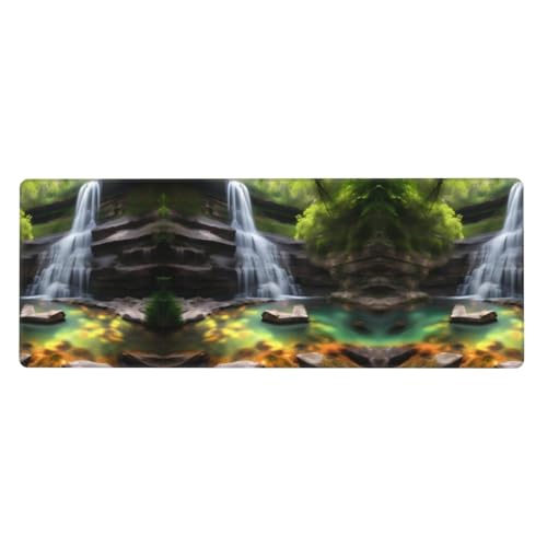 Mauspad mit Wasserfall-Ansichten bedruckt, extra groß, 30,5 x 80 cm, für Büro, Gaming und Lernen, langlebig, bequem und umweltfreundlich Mauspad mit Wasserfall-Ansichten bedruckt, extra groß, 30,5 x 80 cm, für Büro, Gaming und Lernen, langlebig, bequem und umweltfreundlich von WZYWHJ