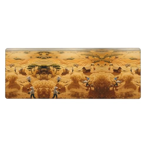 Mauspad mit Weizenernte, bedruckt, extra groß, 30,5 x 80 cm, für Büro, Gaming und Lernen, langlebig, bequem und umweltfreundlich Mauspad mit Weizenernte, bedruckt, extra groß, 30,5 x 80 cm, für Büro, Gaming und Lernen, langlebig, bequem und umweltfreundlich von WZYWHJ