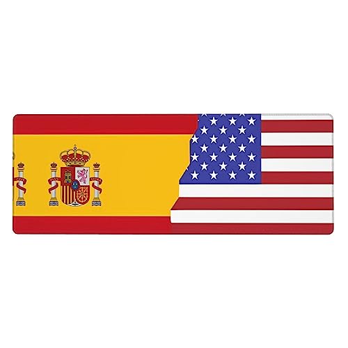 Mauspad mit amerikanischer Spanien-Flagge, extra groß, 30,5 x 80 cm, für Büro, Gaming und Lernen, langlebig, bequem und umweltfreundlich Mauspad mit amerikanischer Spanien-Flagge, extra groß, 30,5 x 80 cm, für Büro, Gaming und Lernen, langlebig, bequem und umweltfreundlich von WZYWHJ