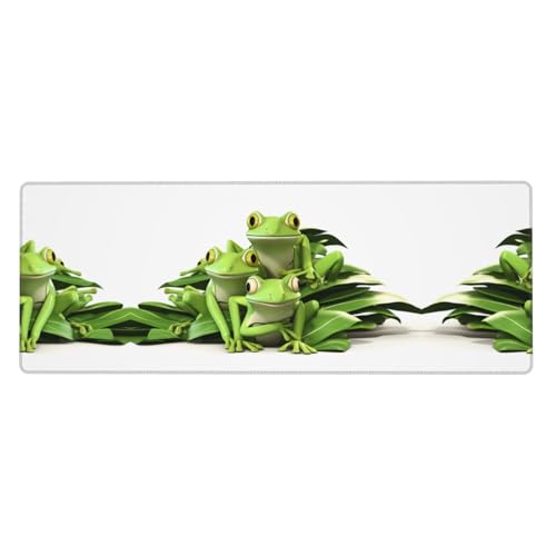 Mauspad mit drei kleinen Fröschen, 30,5 x 80 cm, für Büro, Gaming und Lernen, langlebig, bequem und umweltfreundlich Mauspad mit drei kleinen Fröschen, 30,5 x 80 cm, für Büro, Gaming und Lernen, langlebig, bequem und umweltfreundlich von WZYWHJ