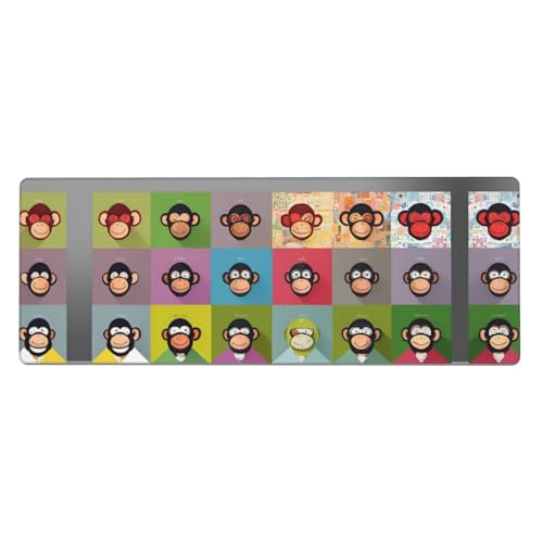 Mauspad mit niedlichem Affenmuster, extra groß, 30,5 x 80 cm, für Büro, Gaming und Lernen, langlebig, bequem und umweltfreundlich Mauspad mit niedlichem Affenmuster, extra groß, 30,5 x 80 cm, für Büro, Gaming und Lernen, langlebig, bequem und umweltfreundlich von WZYWHJ