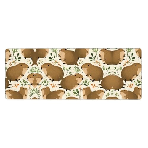 Mauspad mit niedlichem Bibermuster, extra groß, 30,5 x 80 cm, für Büro, Spielen und Lernen, langlebig, bequem und umweltfreundlich Mauspad mit niedlichem Bibermuster, extra groß, 30,5 x 80 cm, für Büro, Spielen und Lernen, langlebig, bequem und umweltfreundlich von WZYWHJ