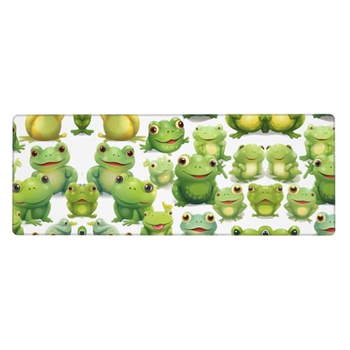 Mauspad mit niedlichem Frosch-Muster, extra groß, 30,5 x 80 cm, für Büro, Spielen und Lernen, langlebig, bequem und umweltfreundlich Mauspad mit niedlichem Frosch-Muster, extra groß, 30,5 x 80 cm, für Büro, Spielen und Lernen, langlebig, bequem und umweltfreundlich von WZYWHJ