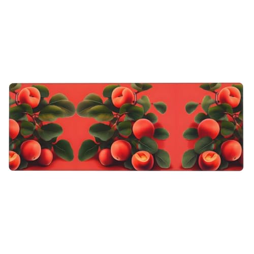 Mauspad mit rotem Aprikosen-Druck, extra groß, 30,5 x 80 cm, für Büro, Gaming und Lernen, langlebig, bequem und umweltfreundlich Mauspad mit rotem Aprikosen-Druck, extra groß, 30,5 x 80 cm, für Büro, Gaming und Lernen, langlebig, bequem und umweltfreundlich von WZYWHJ