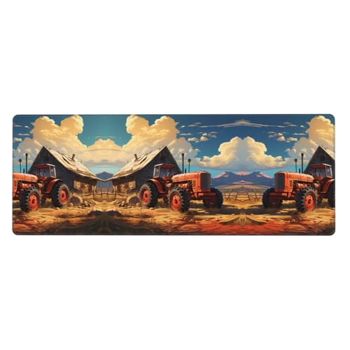Mauspad mit rotem Traktordruck, 30,5 x 80 cm, für Büro, Gaming und Lernen, langlebig, bequem und umweltfreundlich Mauspad mit rotem Traktordruck, 30,5 x 80 cm, für Büro, Gaming und Lernen, langlebig, bequem und umweltfreundlich von WZYWHJ