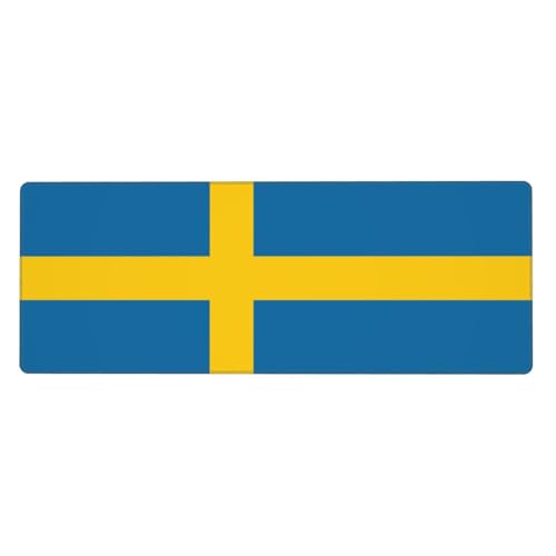 Mauspad mit schwedischem Flaggenmuster, extra groß, 30,5 x 80 cm, für Büro, Gaming und Lernen, langlebig, bequem und umweltfreundlich Mauspad mit schwedischem Flaggenmuster, extra groß, 30,5 x 80 cm, für Büro, Gaming und Lernen, langlebig, bequem und umweltfreundlich von WZYWHJ
