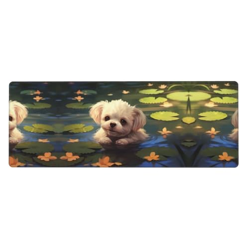 Mauspad mit schwimmendem Welpen-Druck, extra groß, 30,5 x 80 cm, für Büro, Spielen und Lernen, langlebig, bequem und umweltfreundlich Mauspad mit schwimmendem Welpen-Druck, extra groß, 30,5 x 80 cm, für Büro, Spielen und Lernen, langlebig, bequem und umweltfreundlich von WZYWHJ