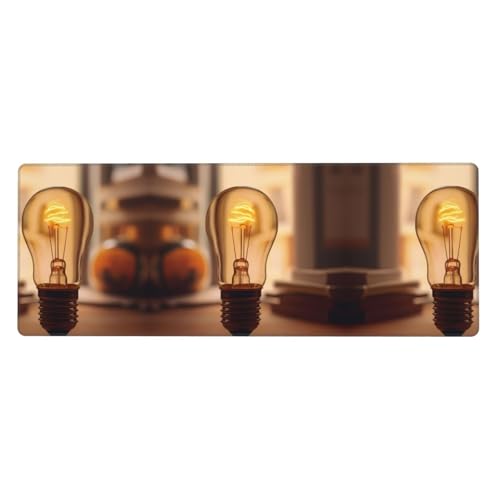 Mauspad mit warmer Glühbirne, bedruckt, extra groß, 30,5 x 80 cm, für Büro, Gaming und Lernen, langlebig, bequem und umweltfreundlich Mauspad mit warmer Glühbirne, bedruckt, extra groß, 30,5 x 80 cm, für Büro, Gaming und Lernen, langlebig, bequem und umweltfreundlich von WZYWHJ