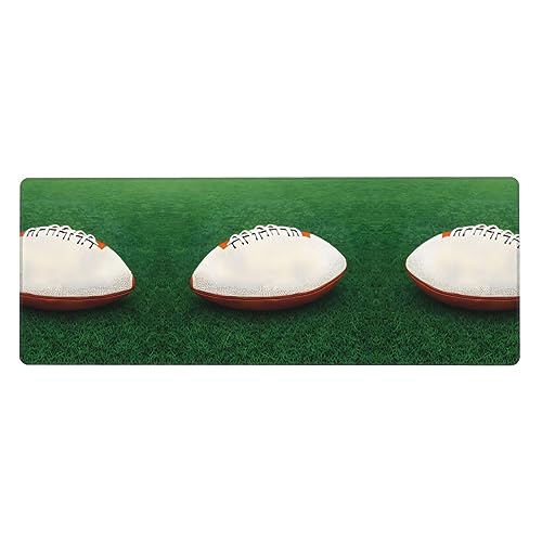 Mauspad mit weißem Rugbyball-Druck, extra groß, 30,5 x 80 cm, für Büro, Gaming und Lernen, langlebig, bequem und umweltfreundlich Mauspad mit weißem Rugbyball-Druck, extra groß, 30,5 x 80 cm, für Büro, Gaming und Lernen, langlebig, bequem und umweltfreundlich von WZYWHJ