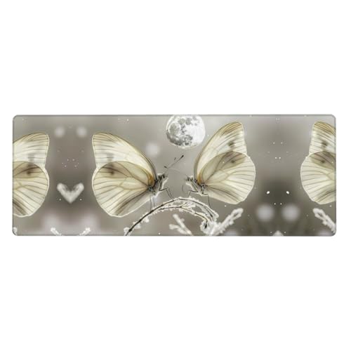 Mauspad mit zwei Schmetterlingen, 30,5 x 80 cm, für Büro, Gaming und Lernen, langlebig, bequem und umweltfreundlich Mauspad mit zwei Schmetterlingen, 30,5 x 80 cm, für Büro, Gaming und Lernen, langlebig, bequem und umweltfreundlich von WZYWHJ