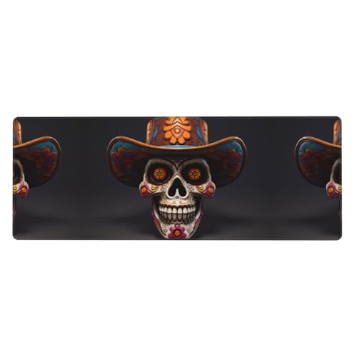 Mexikanisches Halloween-Totenkopf-Muster, extra großes Mauspad, 30,5 x 80 cm, für Büro, Spielen und Lernen, langlebig, bequem und umweltfreundlich Mexikanisches Halloween-Totenkopf-Muster, extra großes Mauspad, 30,5 x 80 cm, für Büro, Spielen und Lernen, langlebig, bequem und umweltfreundlich von WZYWHJ