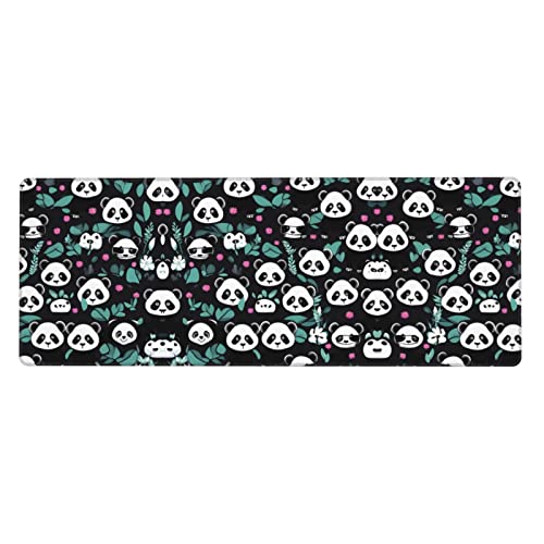 Panda Mauspad mit niedlichem Gesicht, extra groß, 30,5 x 80 cm, für Büro, Gaming und Lernen, langlebig, bequem und umweltfreundlich Panda Mauspad mit niedlichem Gesicht, extra groß, 30,5 x 80 cm, für Büro, Gaming und Lernen, langlebig, bequem und umweltfreundlich von WZYWHJ