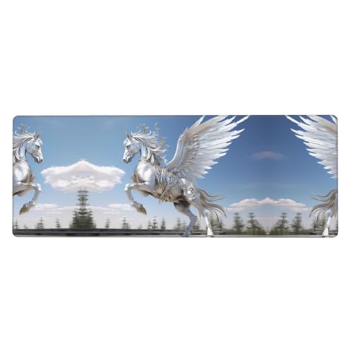 Pegasus-Muster, extra großes Mauspad, 30,5 x 80 cm, für Büro, Gaming und Lernen, langlebig, bequem und umweltfreundlich von WZYWHJ