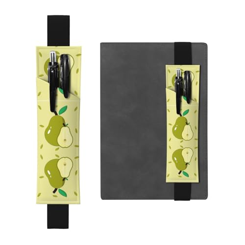 Schwarzer Leder-Stifthalter Lesezeichen WZYWHJ Cartoon Birne Bild – Premium-PVC-Leder, elastisches Band Design für Notizbücher, Tagebücher und Planer Schwarzer Leder-Stifthalter Lesezeichen WZYWHJ Cartoon Birne Bild – Premium-PVC-Leder, elastisches Band Design für Notizbücher, Tagebücher und Planer von WZYWHJ
