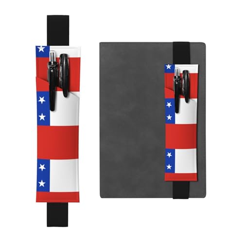 Schwarzes Leder-Stifthalter, Lesezeichen, WZYWHJ Flagge von Chile, Premium-PVC-Leder, elastisches Band, Design für Notizbücher, Tagebücher und Planer Schwarzes Leder-Stifthalter, Lesezeichen, WZYWHJ Flagge von Chile, Premium-PVC-Leder, elastisches Band, Design für Notizbücher, Tagebücher und Planer von WZYWHJ