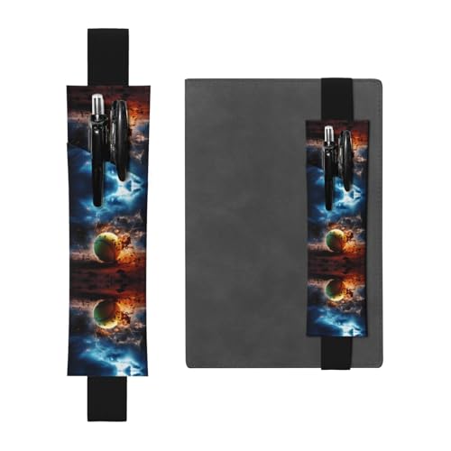 Schwarzes Leder-Stifthalter, Lesezeichen, WZYWHJ Lightning Tennis, bedruckt, hochwertiges PVC-Leder, elastisches Band für Notizbücher, Tagebücher und Planer Schwarzes Leder-Stifthalter, Lesezeichen, WZYWHJ Lightning Tennis, bedruckt, hochwertiges PVC-Leder, elastisches Band für Notizbücher, Tagebücher und Planer von WZYWHJ