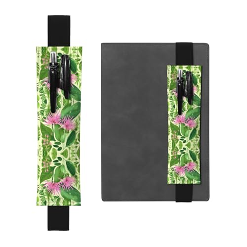 Schwarzes Leder-Stifthalter, Lesezeichen, WZYWHJ Pflanze Blumen bedruckt – Premium-PVC-Leder, elastisches Band-Design für Notizbücher, Tagebücher und Planer Schwarzes Leder-Stifthalter, Lesezeichen, WZYWHJ Pflanze Blumen bedruckt – Premium-PVC-Leder, elastisches Band-Design für Notizbücher, Tagebücher und Planer von WZYWHJ