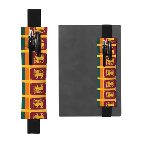 Schwarzes Leder-Stifthalter, Lesezeichen, WZYWHJ Sri Lanka-Flagge, Bild, Premium-PVC-Leder, elastisches Band für Notizbücher, Tagebücher und Planer Schwarzes Leder-Stifthalter, Lesezeichen, WZYWHJ Sri Lanka-Flagge, Bild, Premium-PVC-Leder, elastisches Band für Notizbücher, Tagebücher und Planer von WZYWHJ
