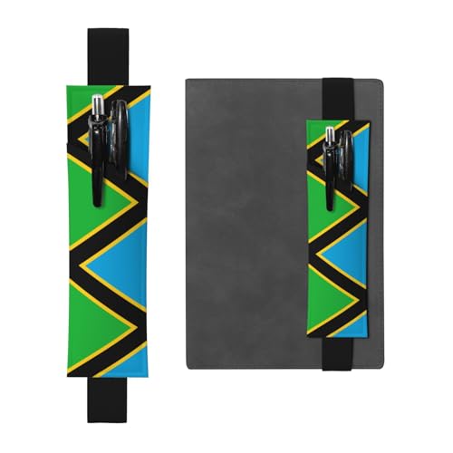Schwarzes Leder-Stifthalter, Lesezeichen, WZYWHJ Tansania-Flagge, bedruckt, hochwertiges PVC-Leder, elastisches Band für Notizbücher, Tagebücher und Planer Schwarzes Leder-Stifthalter, Lesezeichen, WZYWHJ Tansania-Flagge, bedruckt, hochwertiges PVC-Leder, elastisches Band für Notizbücher, Tagebücher und Planer von WZYWHJ