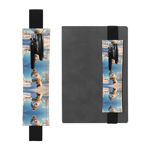 Schwarzes Leder Stifthalter Lesezeichen WZYWHJ Cartoon Winter Schneemann Muster – Premium-PVC-Leder Gummiband Design für Notizbücher, Tagebücher und Planer Schwarzes Leder Stifthalter Lesezeichen WZYWHJ Cartoon Winter Schneemann Muster – Premium-PVC-Leder Gummiband Design für Notizbücher, Tagebücher und Planer von WZYWHJ