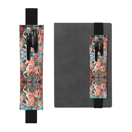 Schwarzes Leder Stifthalter Lesezeichen WZYWHJ Papier geschnitten Einhorn Bild – Premium-PVC-Leder Gummiband Design für Notizbücher, Tagebücher und Planer Schwarzes Leder Stifthalter Lesezeichen WZYWHJ Papier geschnitten Einhorn Bild – Premium-PVC-Leder Gummiband Design für Notizbücher, Tagebücher und Planer von WZYWHJ