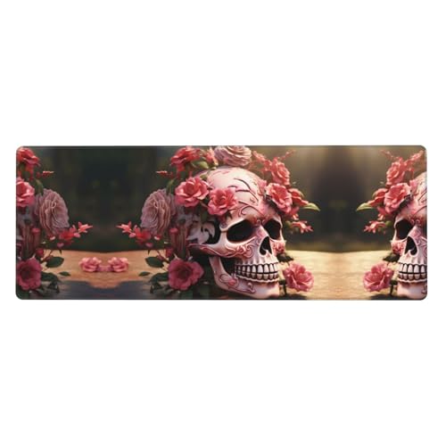 Sugar Horror Skull Flowers Rose Pattern Extra Large Mouse Pad 30.5x80.0 cm for Office, Gaming, and Learning - Durable, Comfortable and Environmentally Friendly Sugar Horror Skull Flowers Rose Pattern Extra Large Mouse Pad 30.5x80.0 cm for Office, Gaming, and Learning - Durable, Comfortable and Environmentally Friendly von WZYWHJ