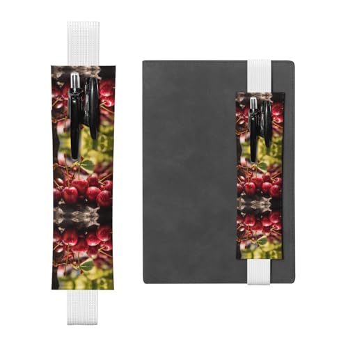 Weißes Leder-Stifthalter, Lesezeichen, WZYWHJ Birnen, bedruckt, Premium-PVC-Leder, elastisches Band-Design für Notizbücher, Tagebücher und Planer Weißes Leder-Stifthalter, Lesezeichen, WZYWHJ Birnen, bedruckt, Premium-PVC-Leder, elastisches Band-Design für Notizbücher, Tagebücher und Planer von WZYWHJ