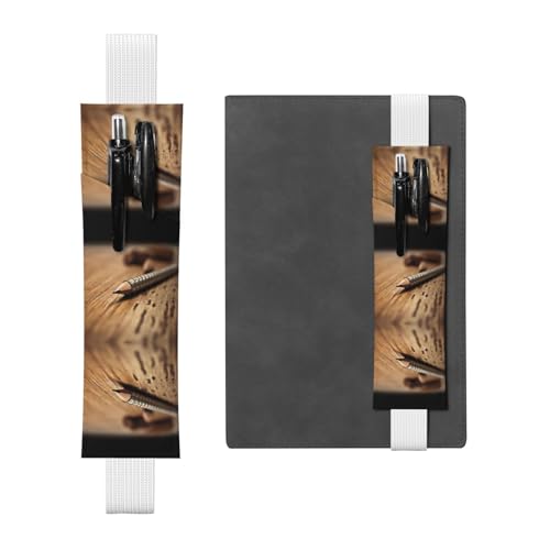Weißes Leder-Stifthalter, Lesezeichen, WZYWHJ Bleistifte, bedruckt, Premium-PVC-Leder, elastisches Band-Design für Notizbücher, Tagebücher und Planer Weißes Leder-Stifthalter, Lesezeichen, WZYWHJ Bleistifte, bedruckt, Premium-PVC-Leder, elastisches Band-Design für Notizbücher, Tagebücher und Planer von WZYWHJ
