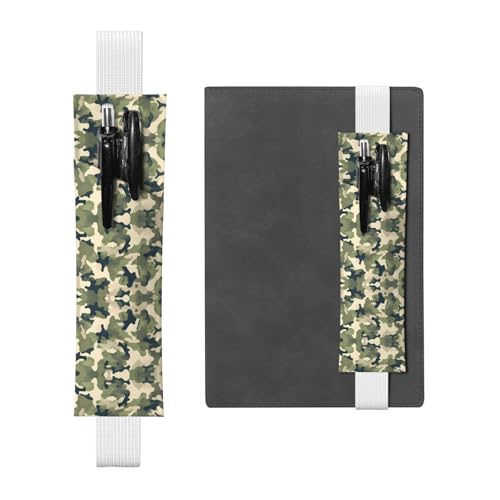 Weißes Leder-Stifthalter, Lesezeichen, WZYWHJ Camouflage-Muster, Premium-PVC-Leder, elastisches Band für Notizbücher, Tagebücher und Planer Weißes Leder-Stifthalter, Lesezeichen, WZYWHJ Camouflage-Muster, Premium-PVC-Leder, elastisches Band für Notizbücher, Tagebücher und Planer von WZYWHJ