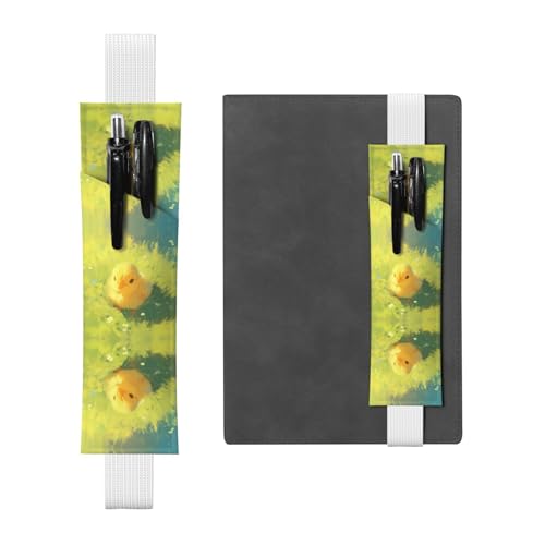 Weißes Leder-Stifthalter, Lesezeichen, WZYWHJ Chicks, Bild, Premium-PVC-Leder, elastisches Band für Notizbücher, Tagebücher und Planer Weißes Leder-Stifthalter, Lesezeichen, WZYWHJ Chicks, Bild, Premium-PVC-Leder, elastisches Band für Notizbücher, Tagebücher und Planer von WZYWHJ