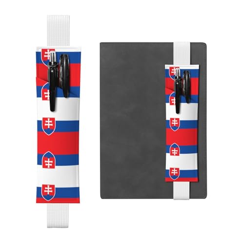 Weißes Leder-Stifthalter, Lesezeichen, WZYWHJ Flagge der Slowakei, Premium-PVC-Leder, elastisches Band, Design für Notizbücher, Tagebücher und Planer Weißes Leder-Stifthalter, Lesezeichen, WZYWHJ Flagge der Slowakei, Premium-PVC-Leder, elastisches Band, Design für Notizbücher, Tagebücher und Planer von WZYWHJ